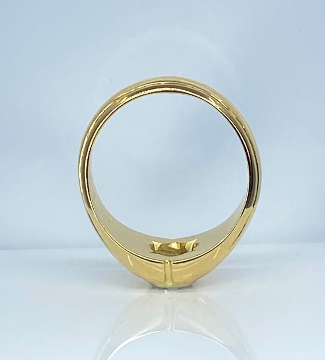 Bague jonc en or jaune 18 carats et diamant 0,50 carat - Castafiore