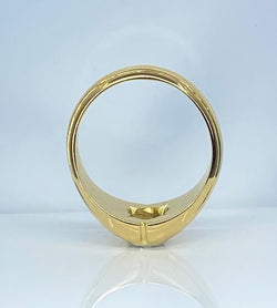 Bague jonc en or jaune 18 carats et diamant 0,50 carat - Castafiore