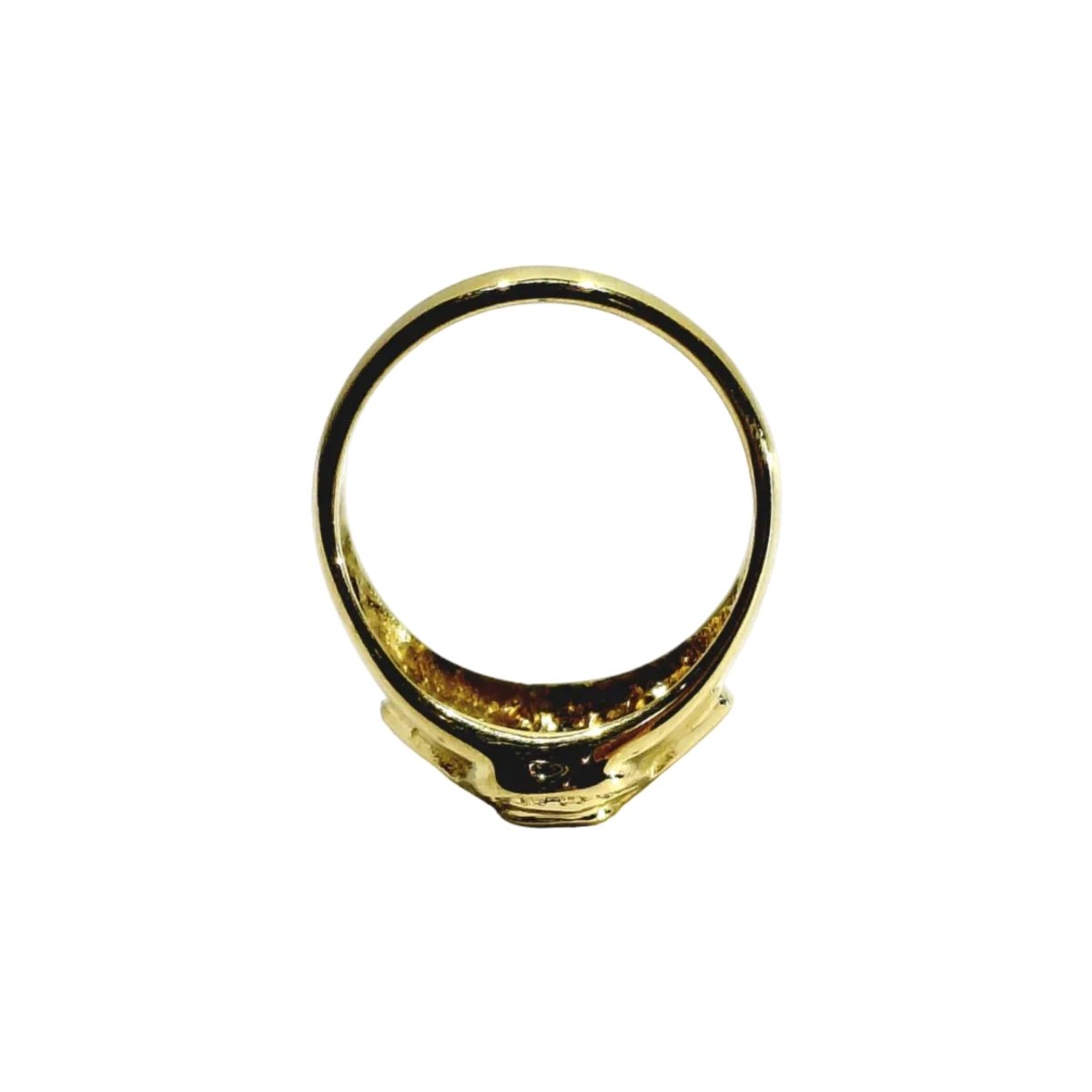 Bague Jonc en or jaune, émeraudes et diamants - Castafiore