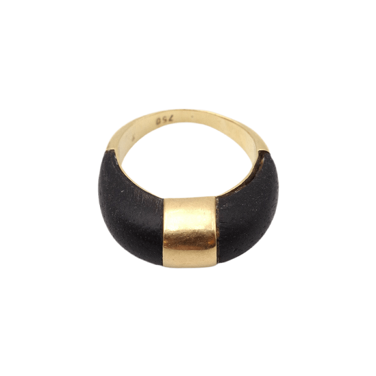 Bague Jonc en or jaune et bois - Castafiore