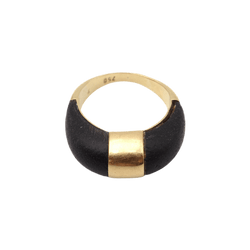 Bague Jonc en or jaune et bois - Castafiore