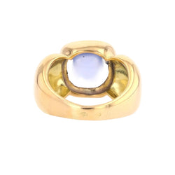 Bague Jonc en or jaune et caclédoine - Castafiore