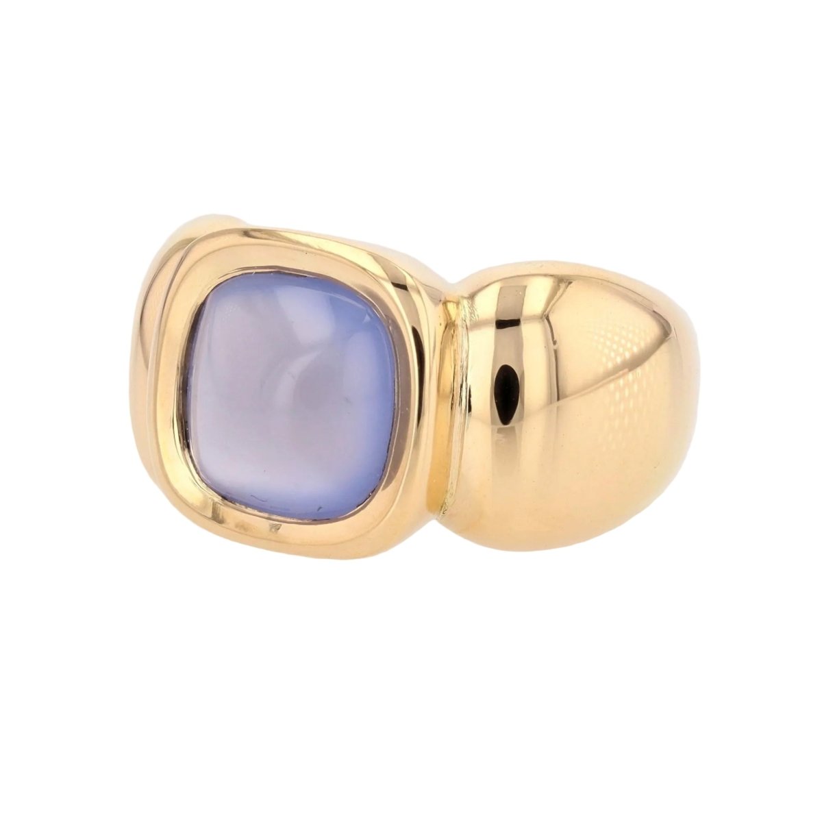 Bague Jonc en or jaune et caclédoine - Castafiore