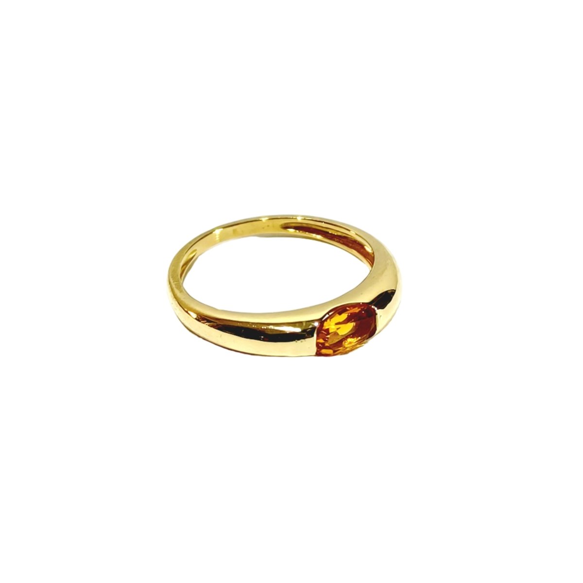 Bague Jonc en or jaune et citrine - Castafiore