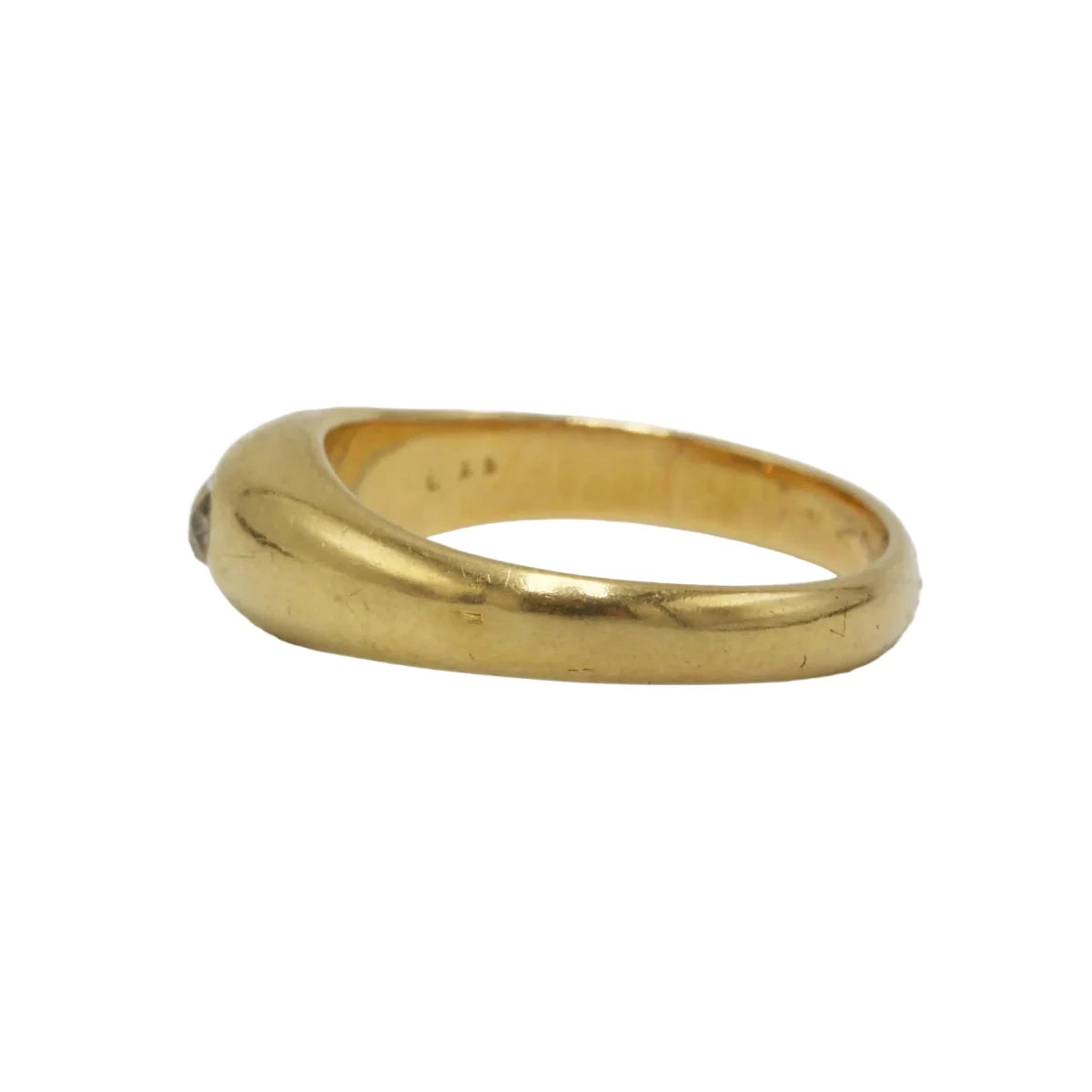 Bague Jonc en or jaune et diamant - Castafiore