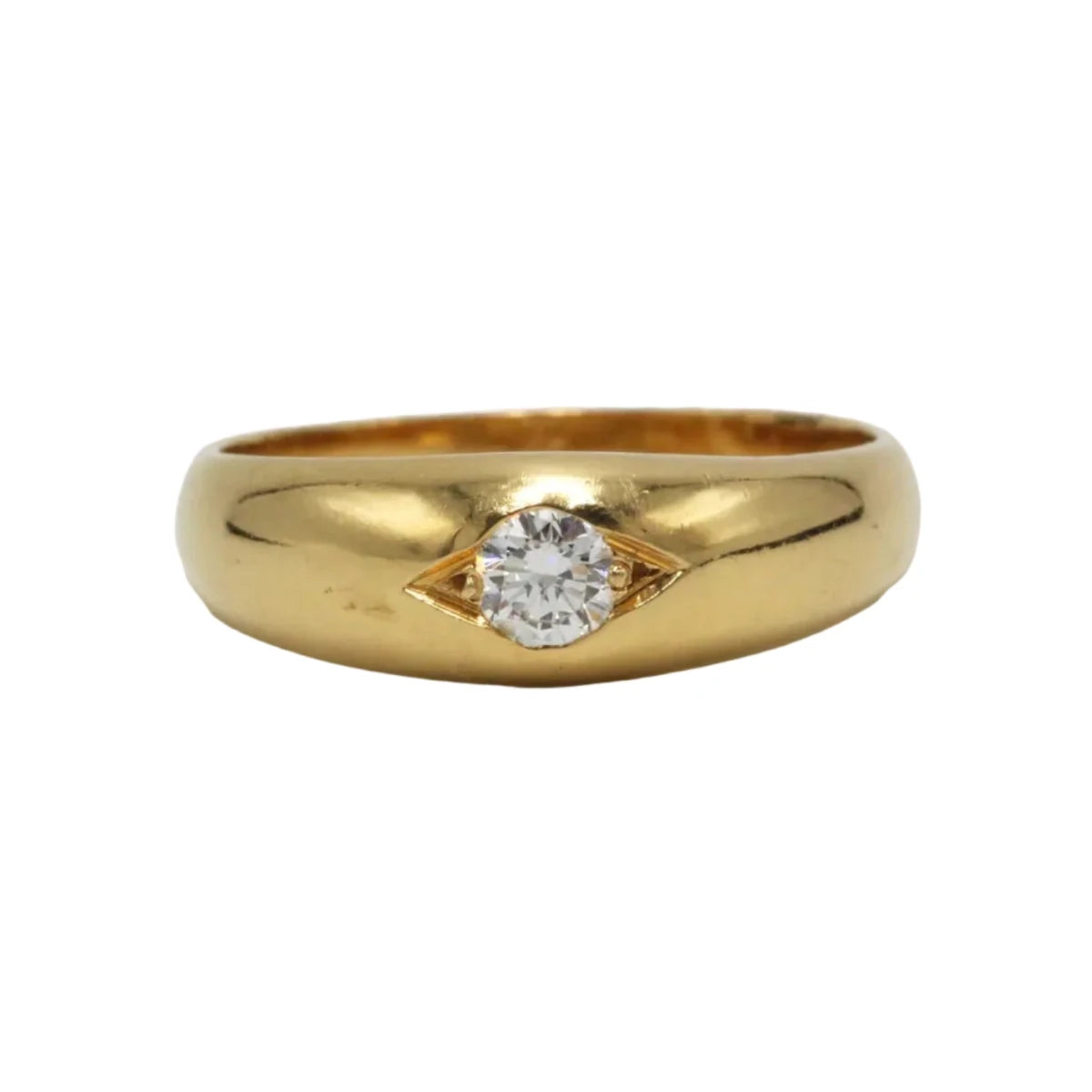 Bague Jonc en or jaune et diamant - Castafiore