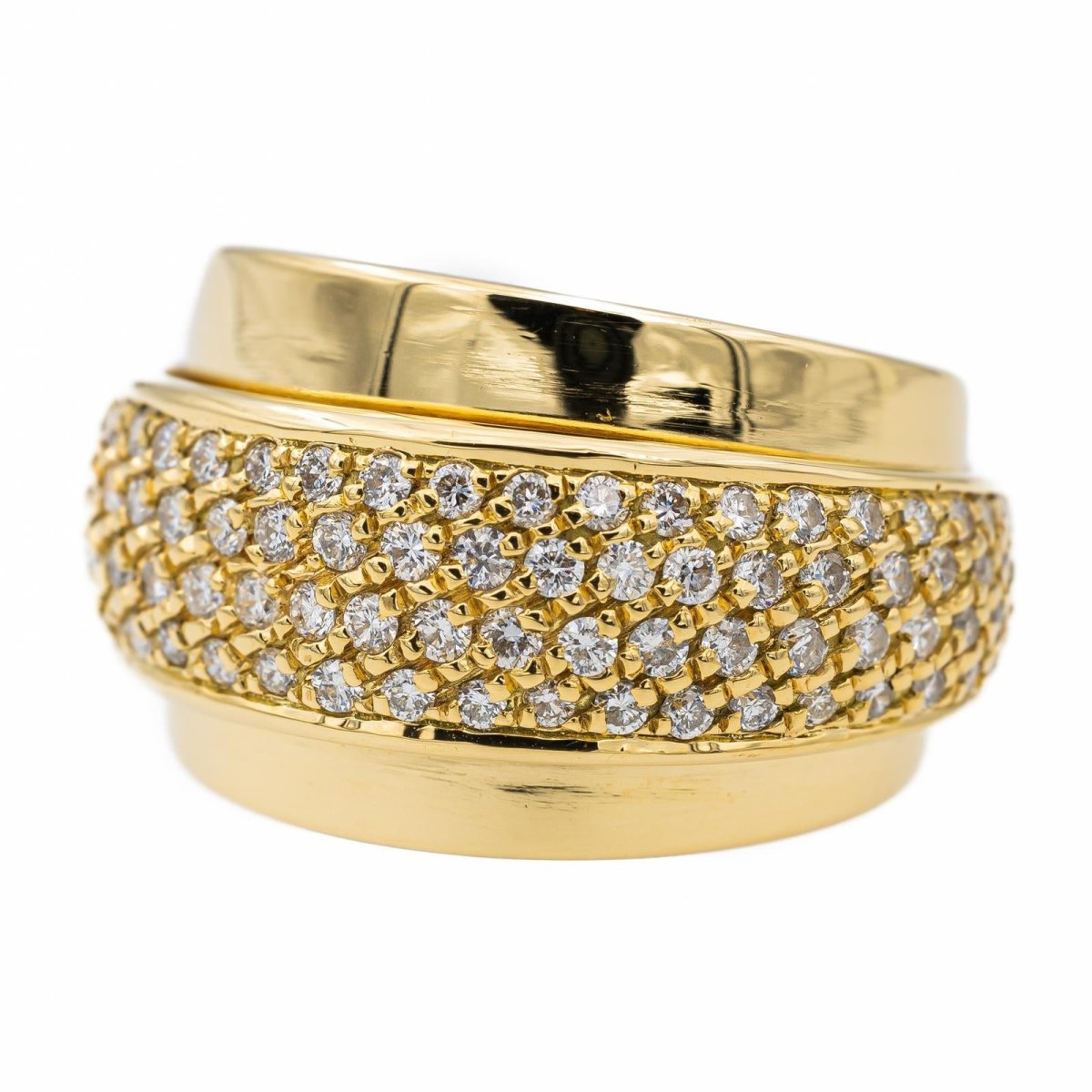 Bague Jonc en Or jaune et Diamant - Castafiore