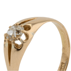 Bague Jonc en or jaune et diamant - Castafiore