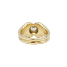 Bague jonc en or jaune et diamant - Castafiore