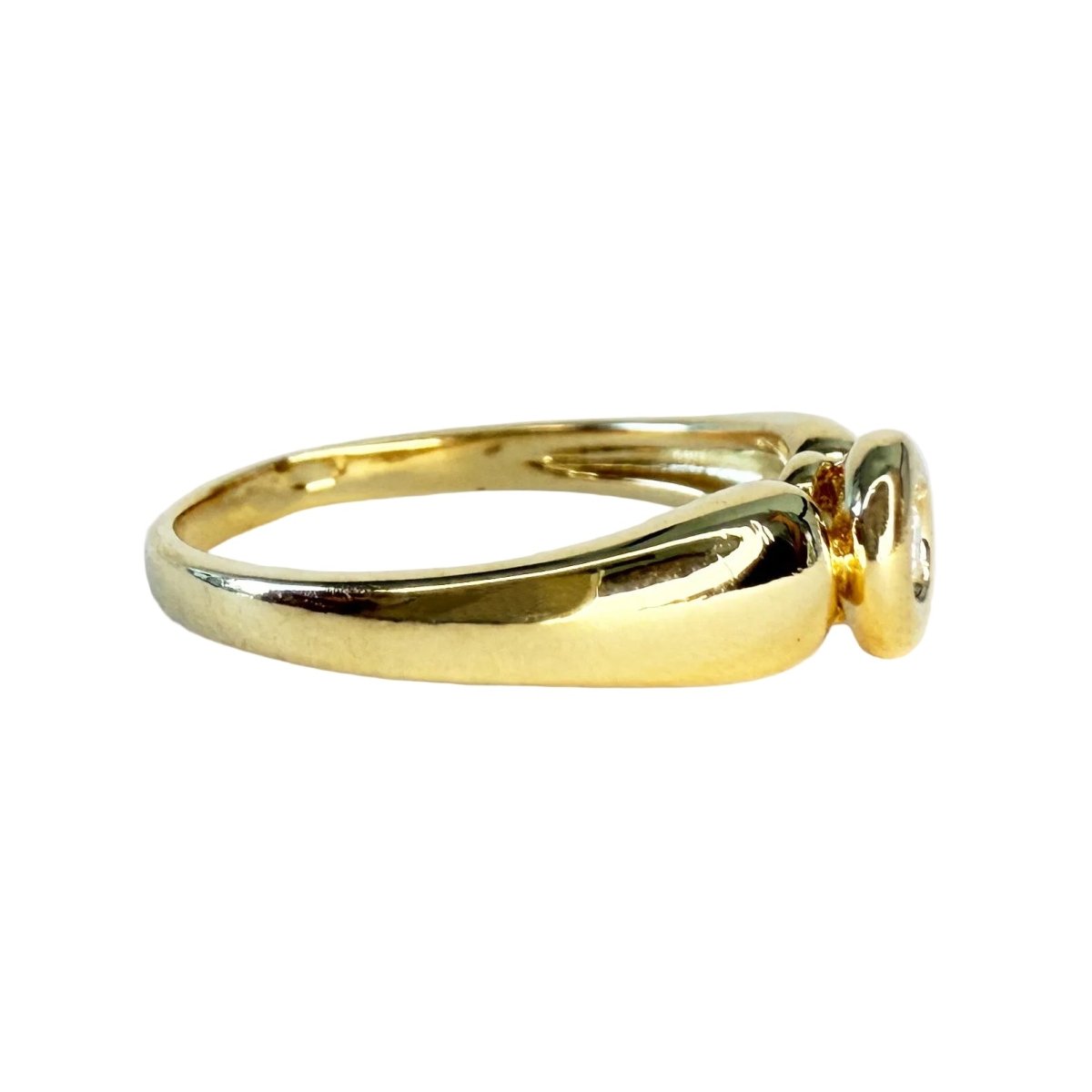 Bague Jonc en or jaune et diamant - Castafiore