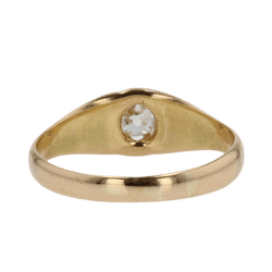 Bague Jonc en or jaune et diamant - Castafiore