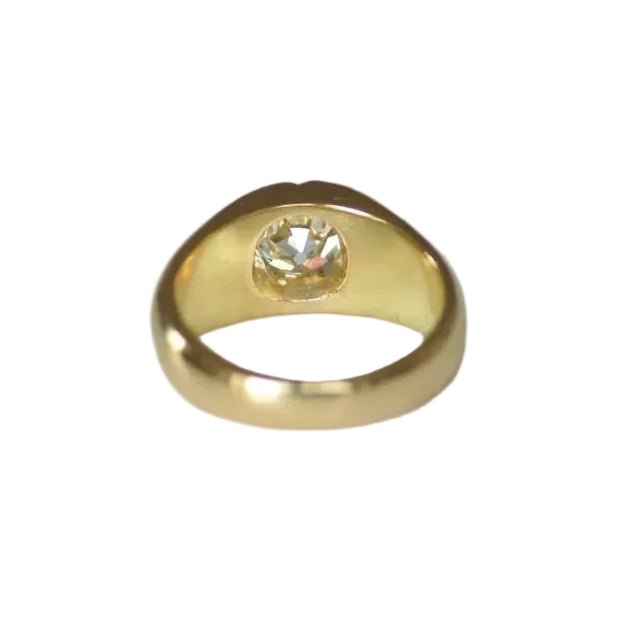 Bague Jonc en or jaune et diamant - Castafiore
