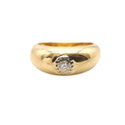 Bague jonc en or jaune et diamant - Castafiore