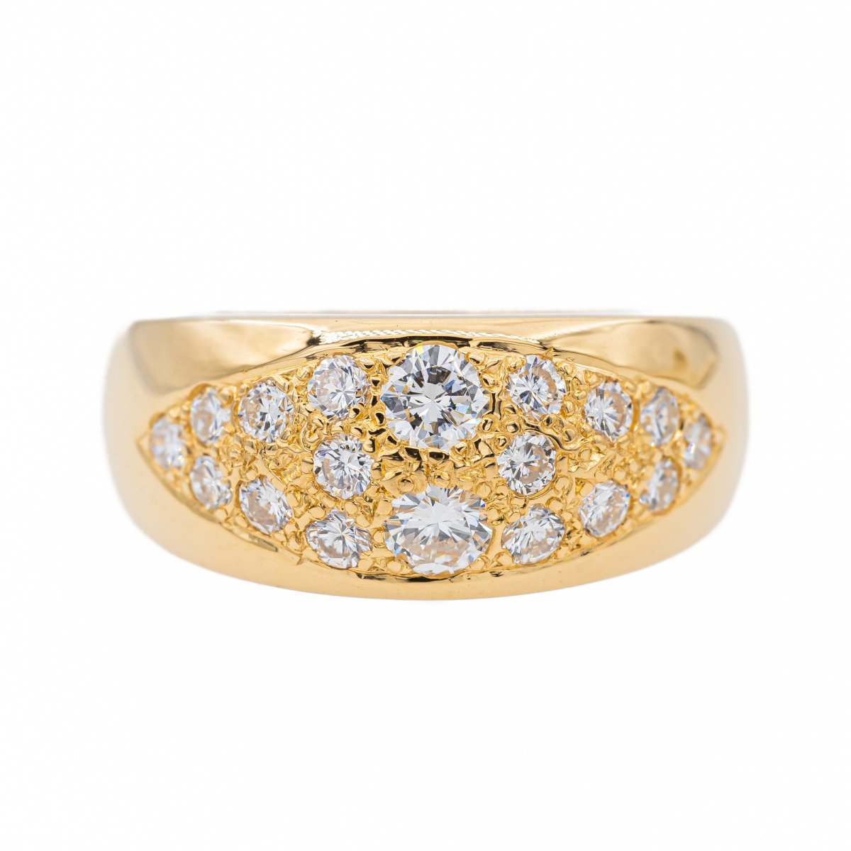 Bague Jonc en or jaune et diamant - Castafiore