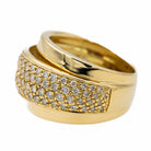 Bague Jonc en Or jaune et Diamant - Castafiore