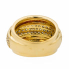 Bague Jonc en Or jaune et Diamant - Castafiore