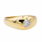 Bague Jonc en or jaune et diamant - Castafiore