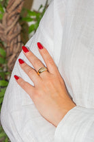 Bague Jonc en or jaune et diamant - Castafiore