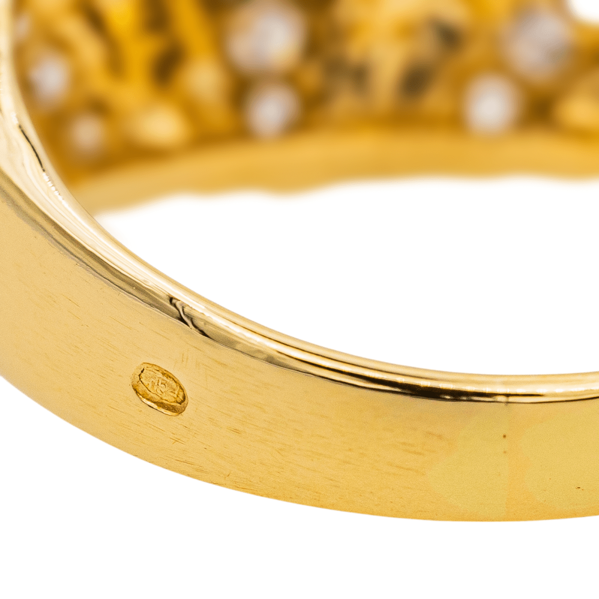 Bague Jonc en or jaune et diamant - Castafiore