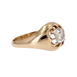 Bague Jonc en or jaune et diamant - Castafiore