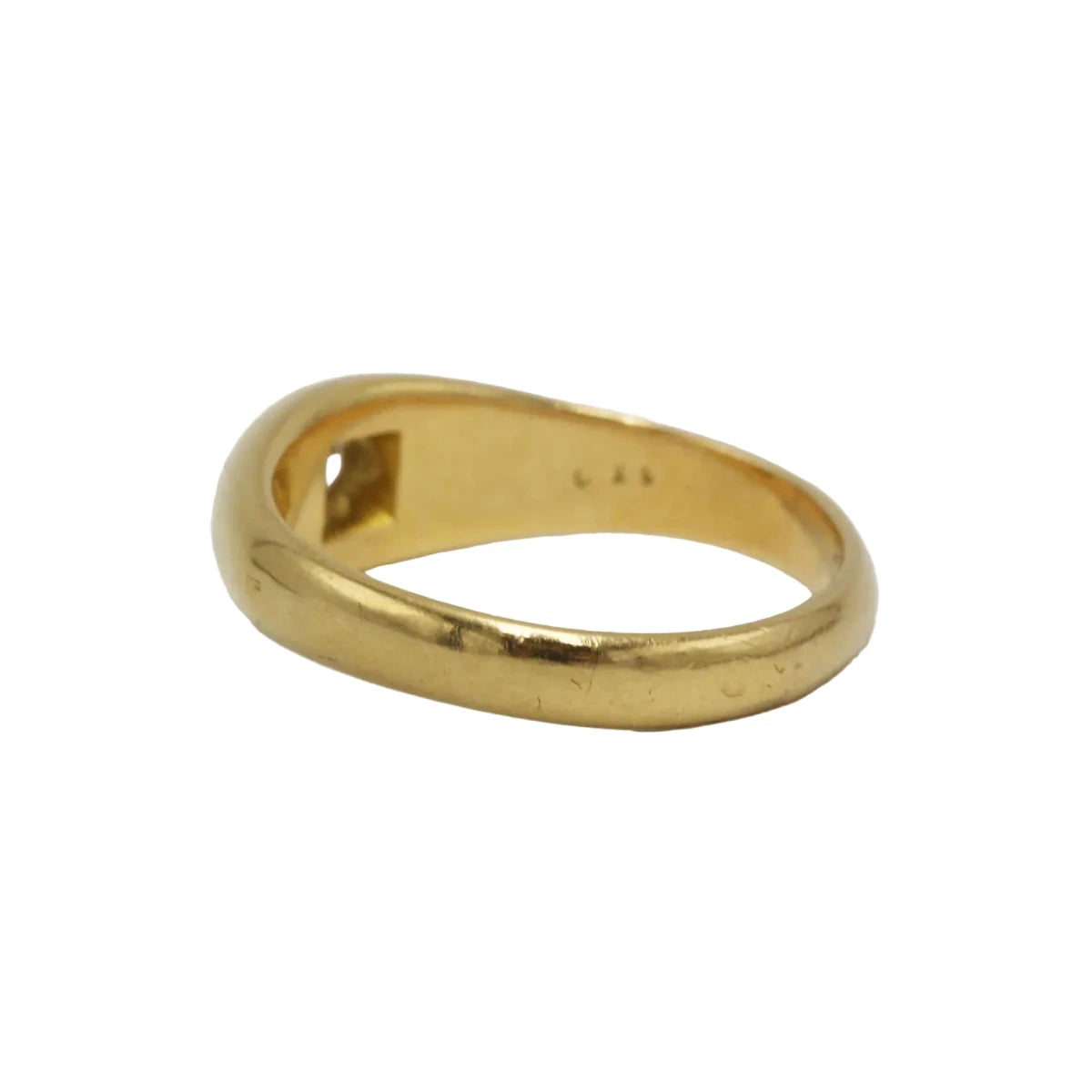 Bague Jonc en or jaune et diamant - Castafiore