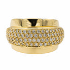 Bague Jonc en Or jaune et Diamant - Castafiore