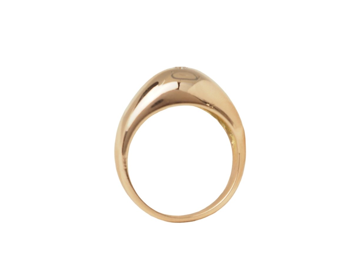 Bague Jonc en or jaune et diamant - Castafiore