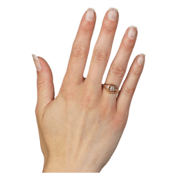 Bague Jonc en or jaune et diamant - Castafiore