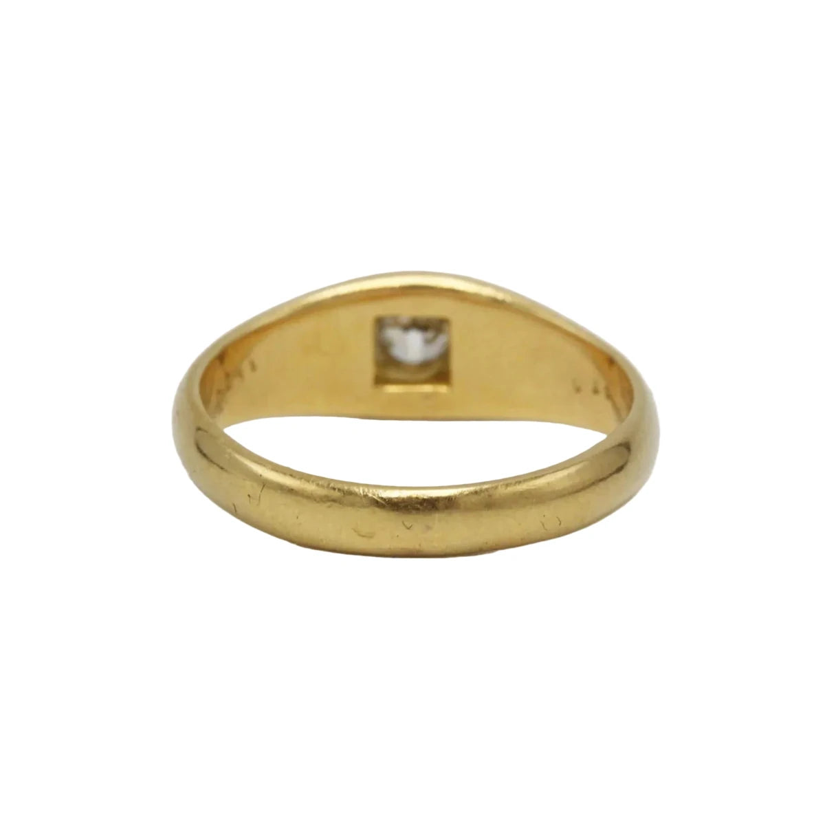 Bague Jonc en or jaune et diamant - Castafiore
