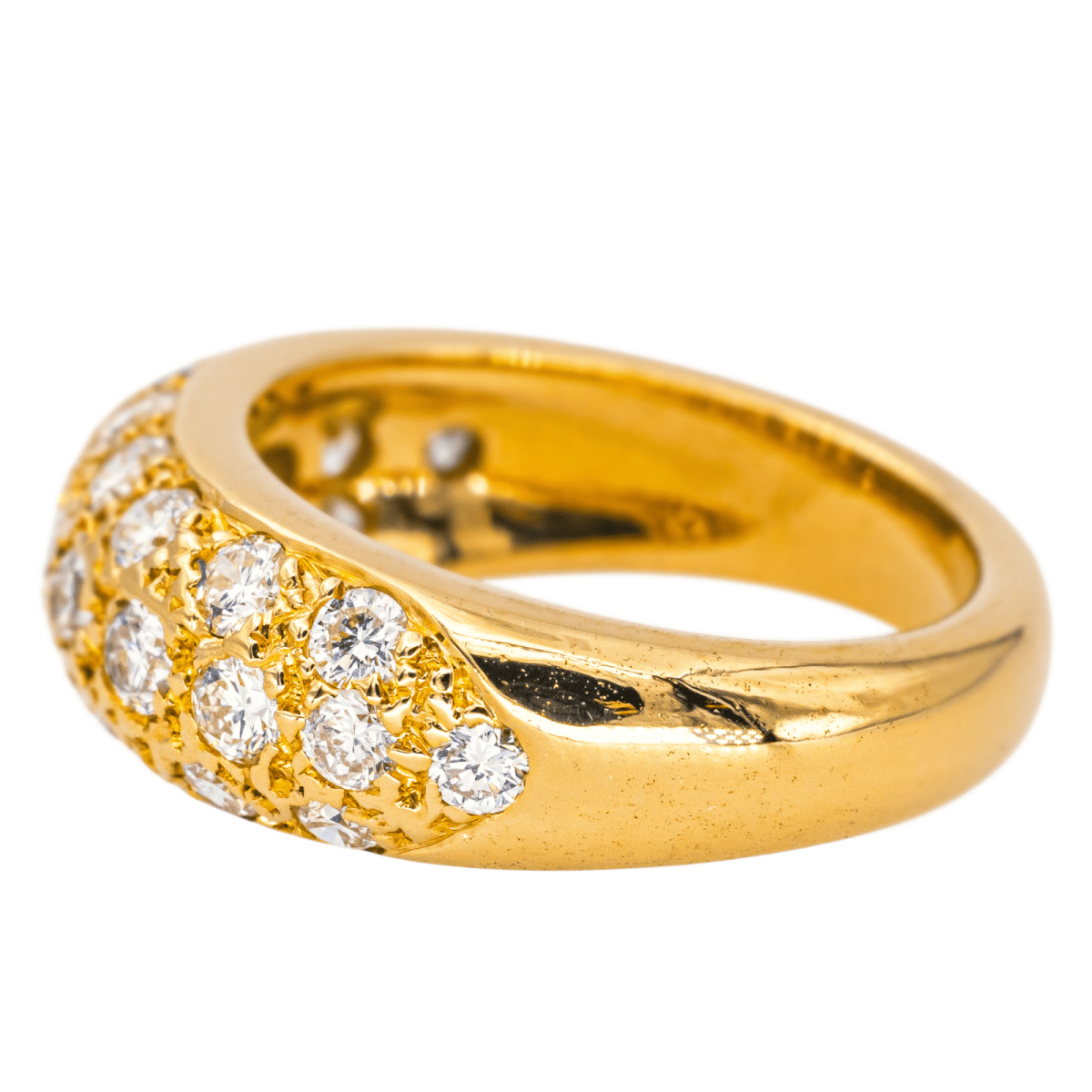 Bague Jonc en or jaune et diamant - Castafiore
