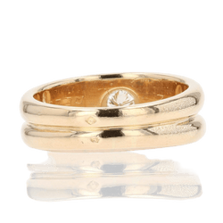 Bague Jonc en or jaune et diamant - Castafiore