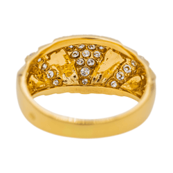 Bague Jonc en or jaune et diamant - Castafiore