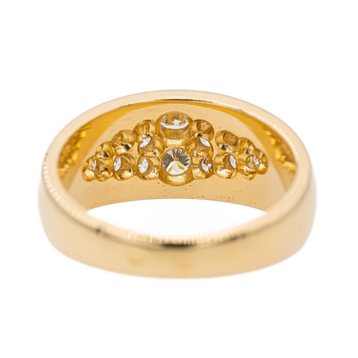 Bague Jonc en or jaune et diamant - Castafiore