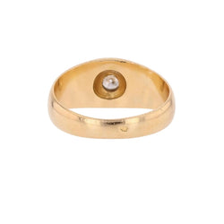 Bague Jonc en or jaune et diamant - Castafiore
