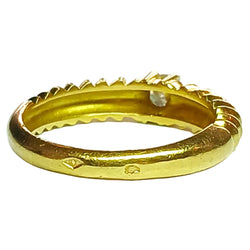 Bague Jonc en or jaune et diamant - Castafiore