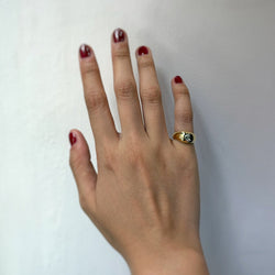 Bague Jonc en or jaune et diamant - Castafiore