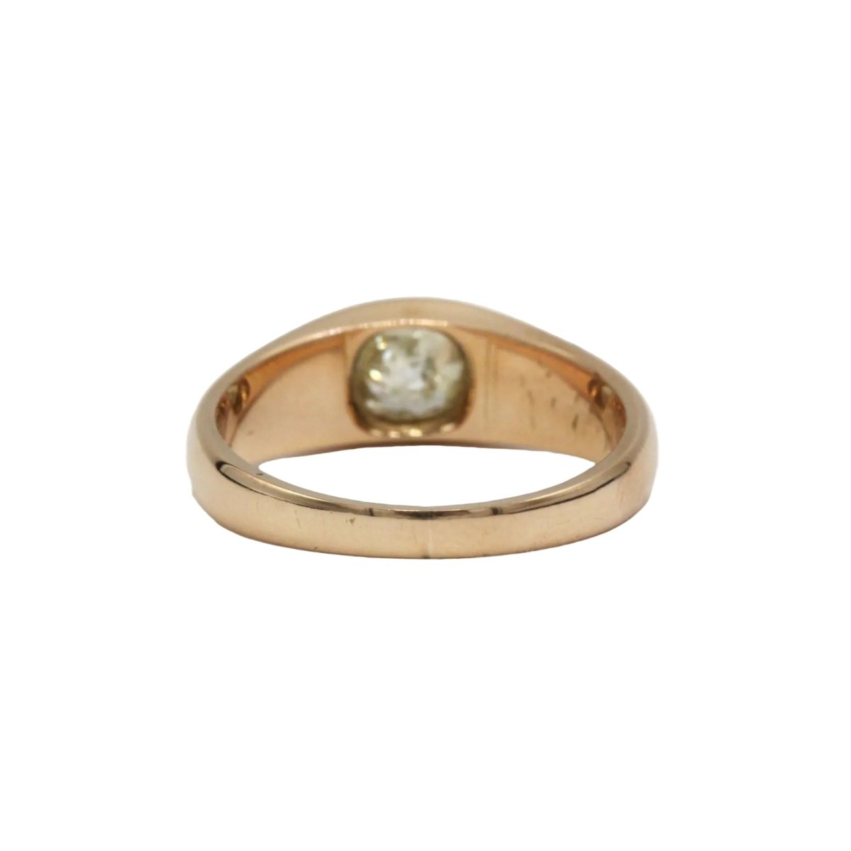 Bague Jonc en or jaune et diamant - Castafiore