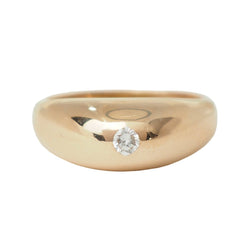 Bague Jonc en or jaune et diamant - Castafiore