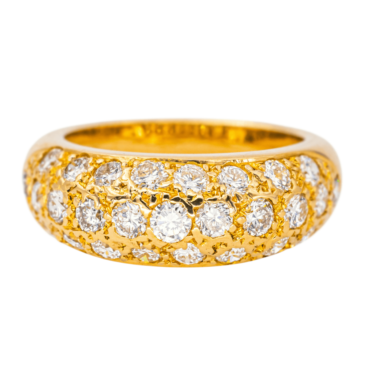 Bague Jonc en or jaune et diamant - Castafiore
