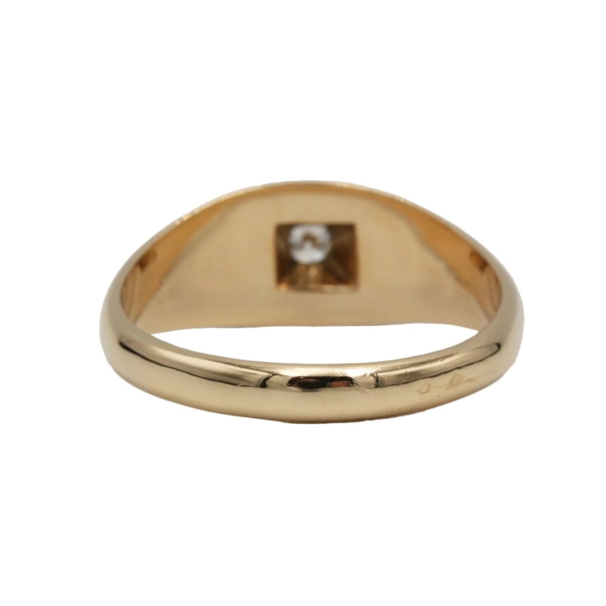 Bague Jonc en or jaune et diamant - Castafiore