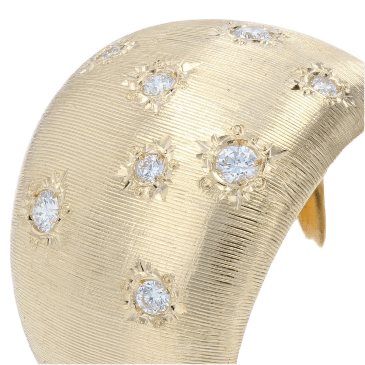 Bague Jonc en or jaune et diamants - Castafiore