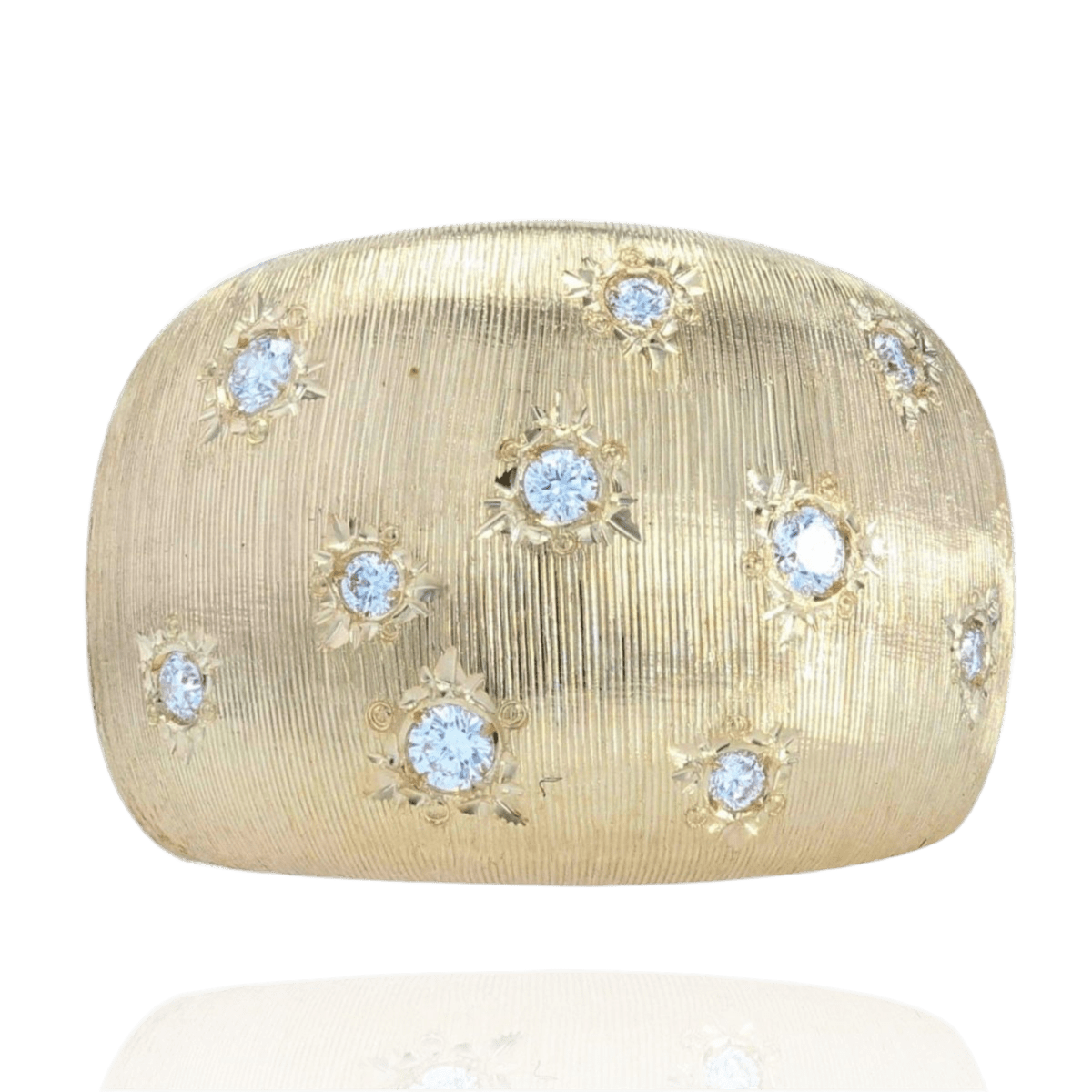 Bague Jonc en or jaune et diamants - Castafiore