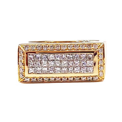 Bague Jonc en or jaune et diamants - Castafiore