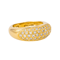 Bague Jonc en or jaune et diamants - Castafiore