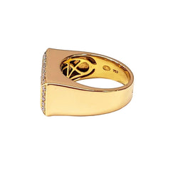 Bague Jonc en or jaune et diamants - Castafiore