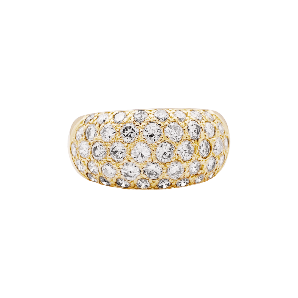 Bague Jonc en or jaune et diamants - Castafiore