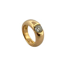 Bague Jonc en or jaune et diamants - Castafiore