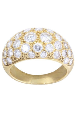 Bague Jonc en or jaune et diamants - Castafiore