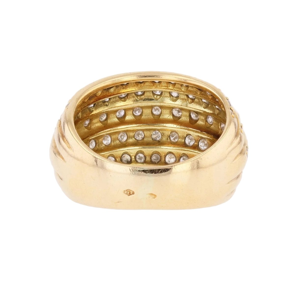 Bague Jonc en or jaune et diamants - Castafiore