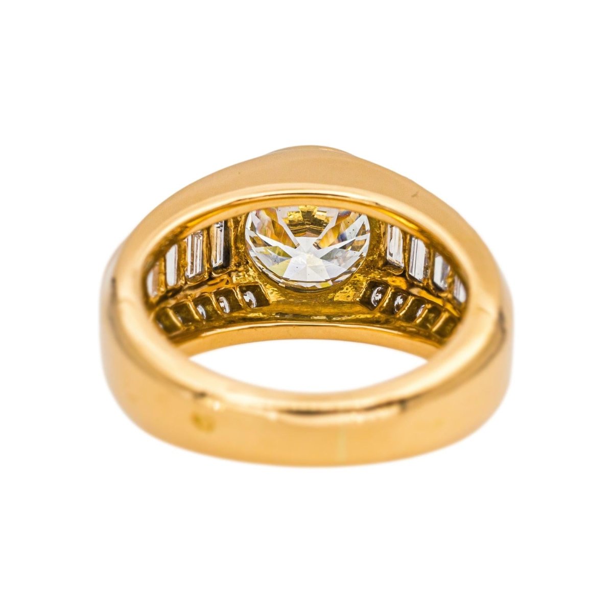 Bague Jonc en or jaune et diamants - Castafiore